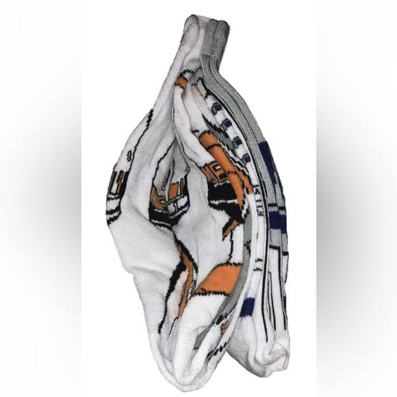 Star Wars R2D2 BB8 Crew Socks 2 Pair Men 6-12 White Blue w Droids  POTF Jedi NEW - Picture 8 of 9